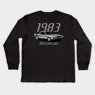 1983 DeLorean Car Fanart Kids Long Sleeve T-Shirt